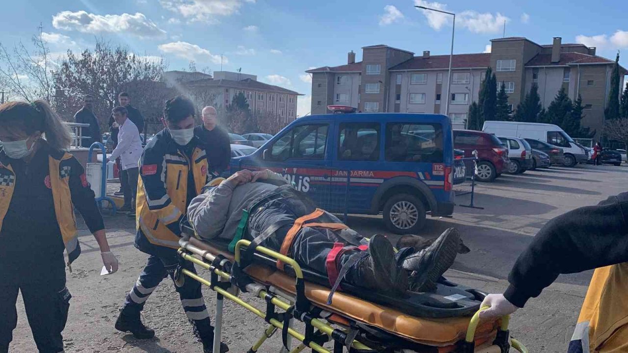 Tekirdağ’da yüksekten düşen inşaat işçisi yaralandı