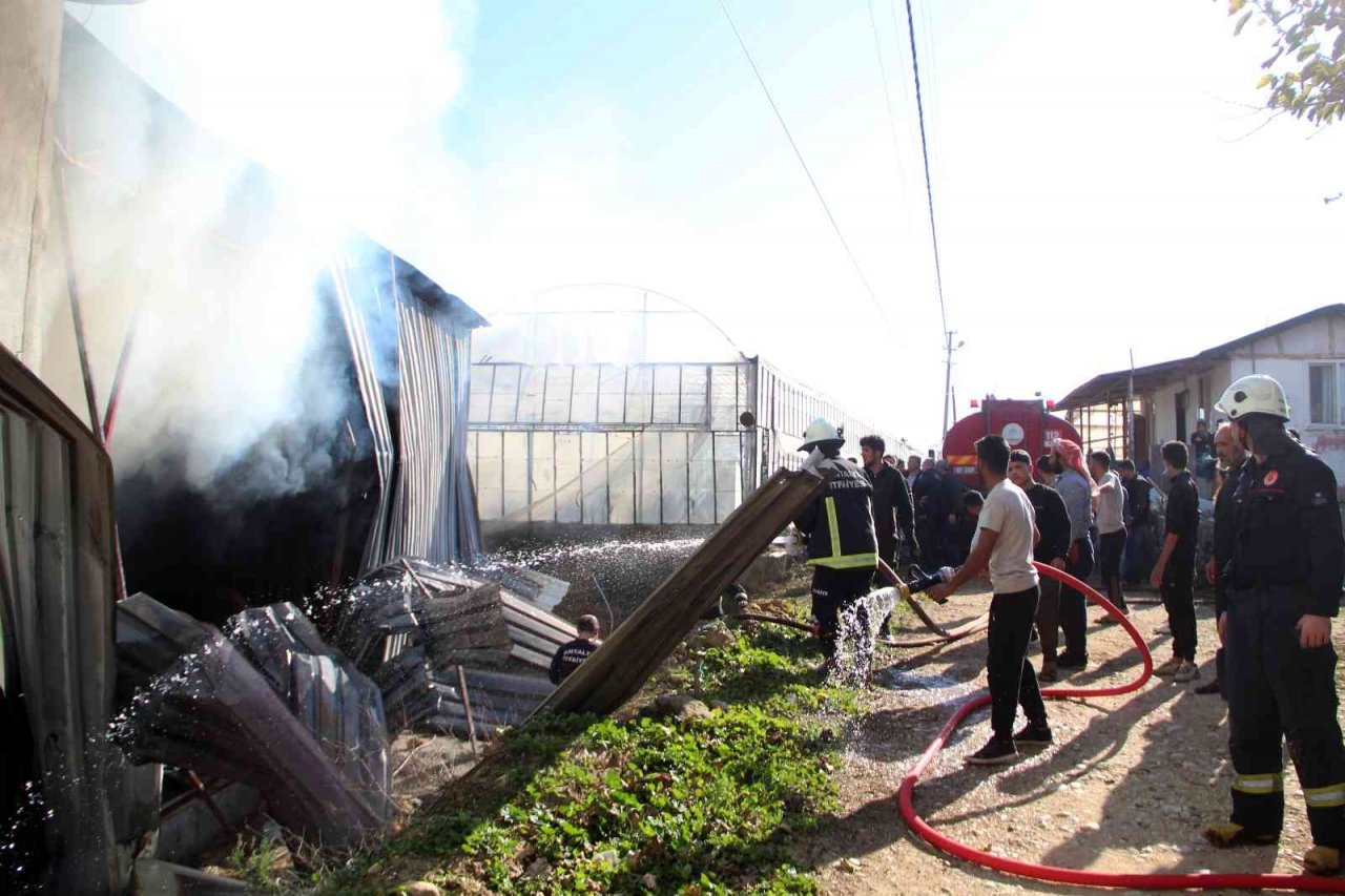 Antalya’da paketleme tesisinde yangın paniği