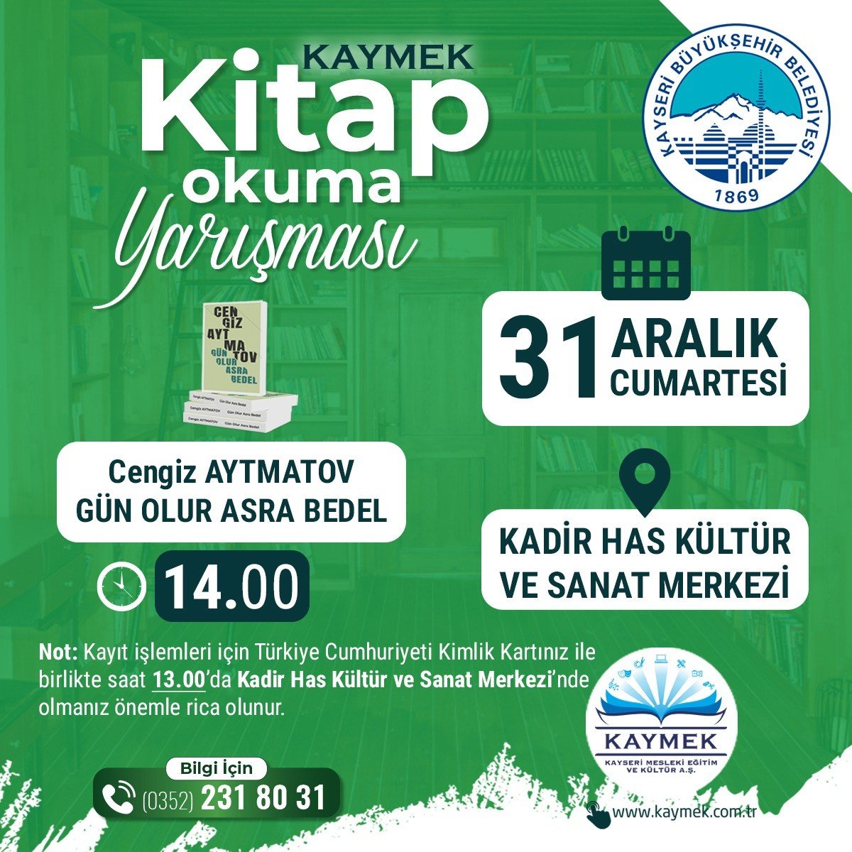 Büyükşehir’den kitap okuma yarışması