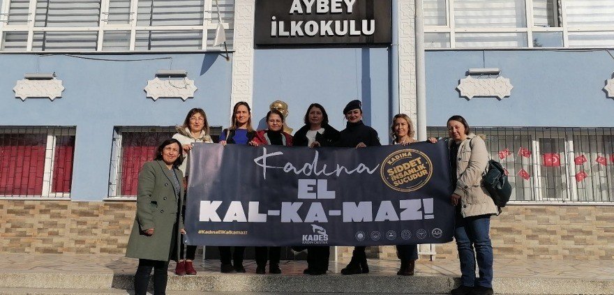 -Kadın komutanlar kadına şiddete karşı sahaya indi