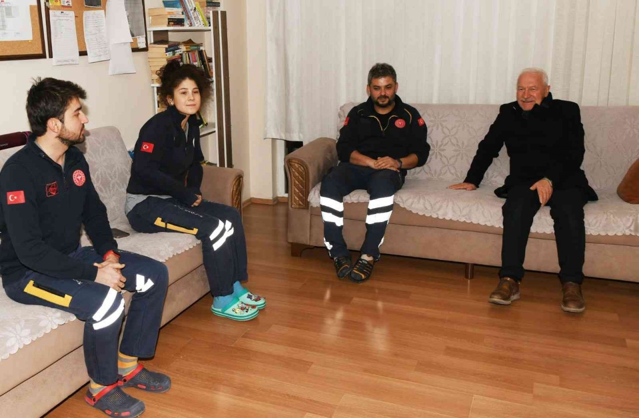 Başkan Yılmaz, yeni yıl gecesinde kurum ziyaretleri yaptı