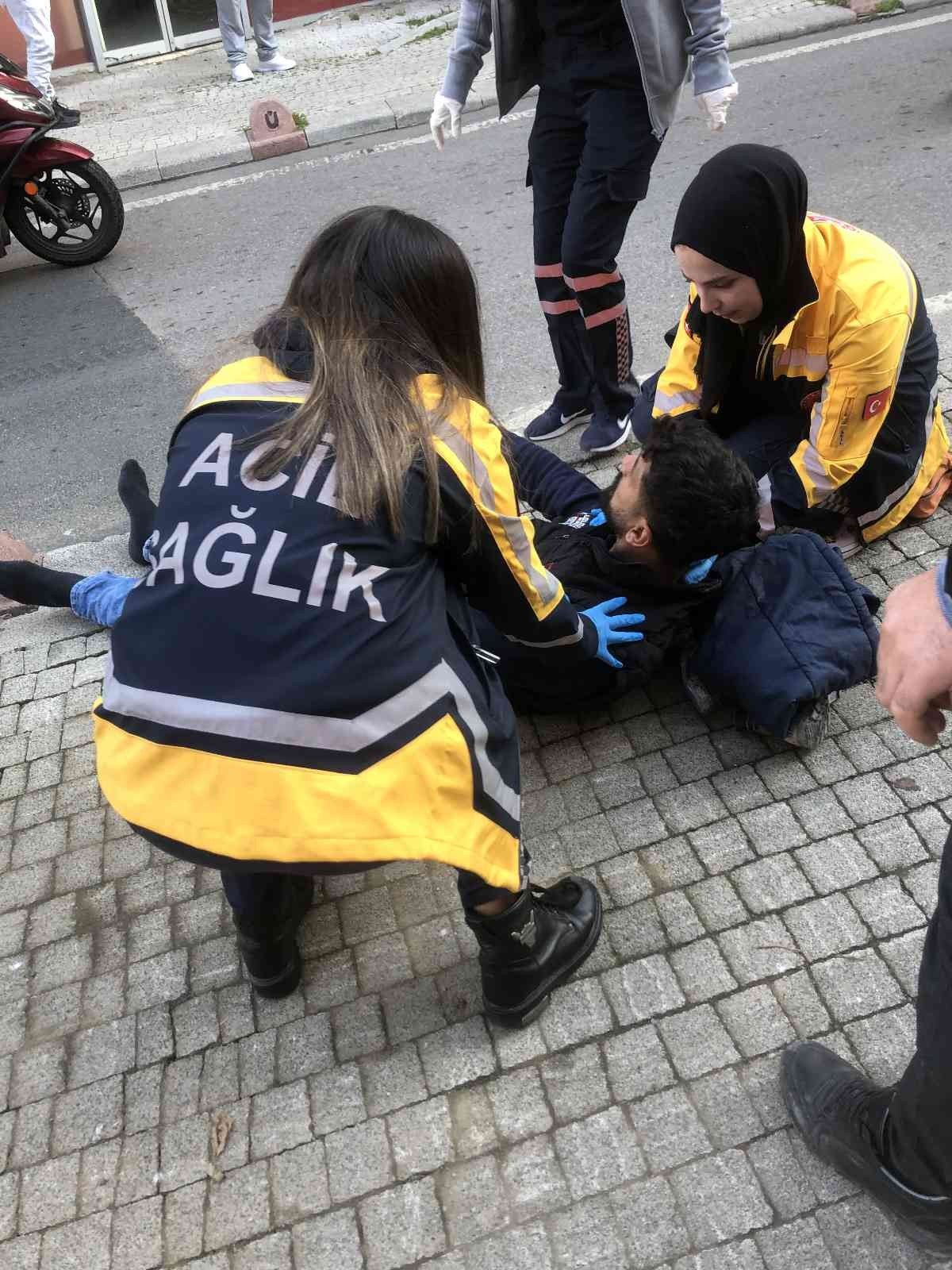 Üsküdar’da beton mikserinin binaya çarptığı anlar kamerada