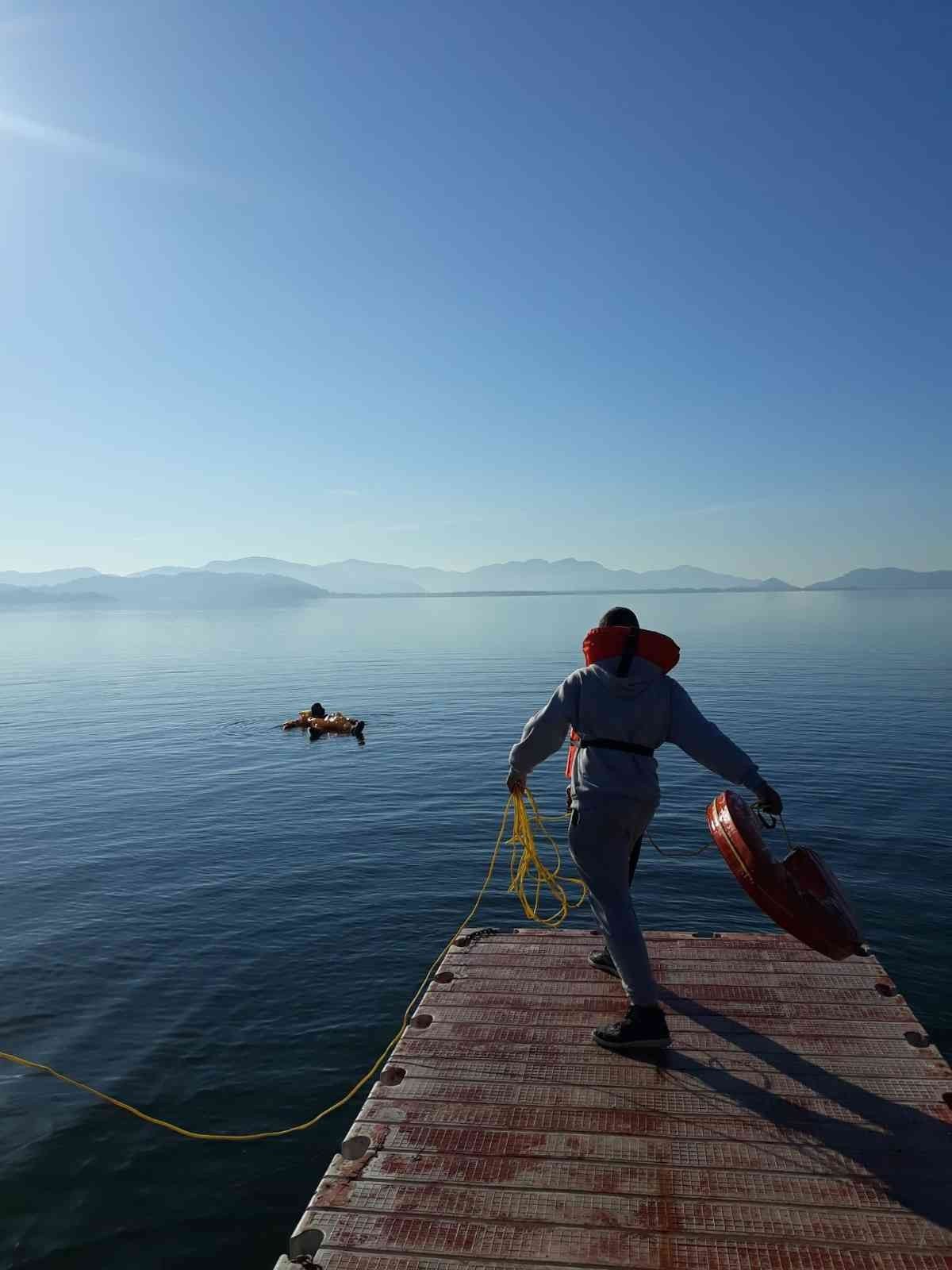 Köyceğiz Gölü’nde güvenlik uygulama eğitimleri gerçekleştirildi