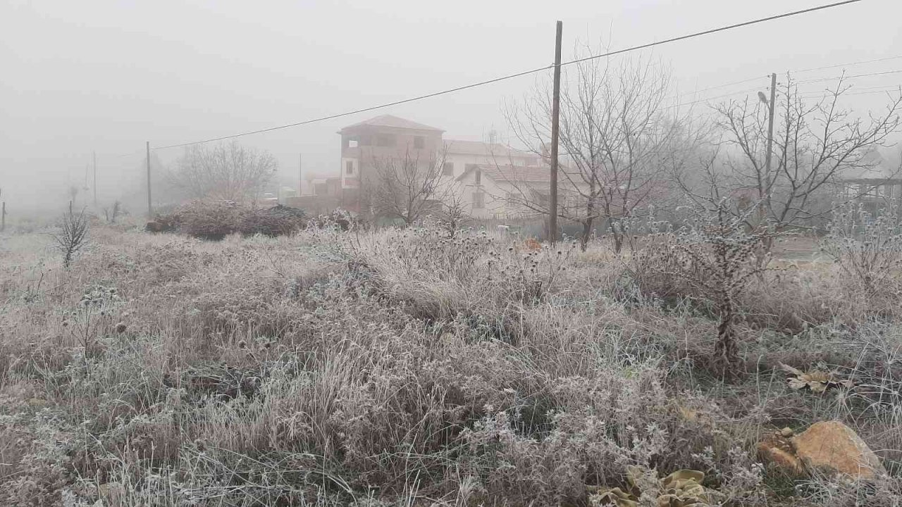 Adıyaman’da kırağı her yeri beyaza bürüdü