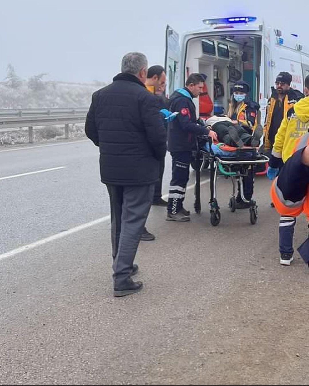 Ankara’da yolcu otobüsü devrildi: 6 yaralı