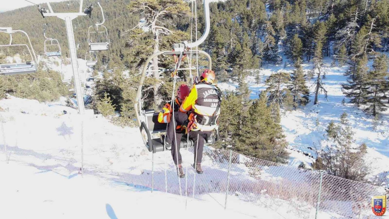 Kartalkaya’da kurtarma tatbikatı