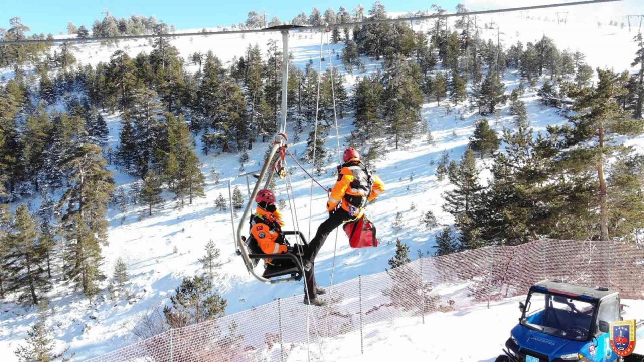 Kartalkaya’da kurtarma tatbikatı