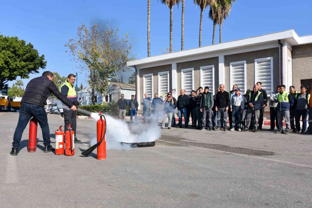 MESKİ personeli yangın tatbikatı eğitimine katıldı