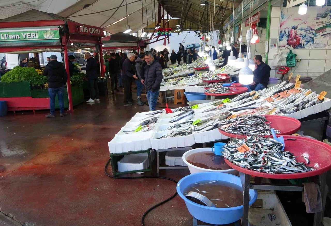 Balık tezgahları çinekop ile şenlendi