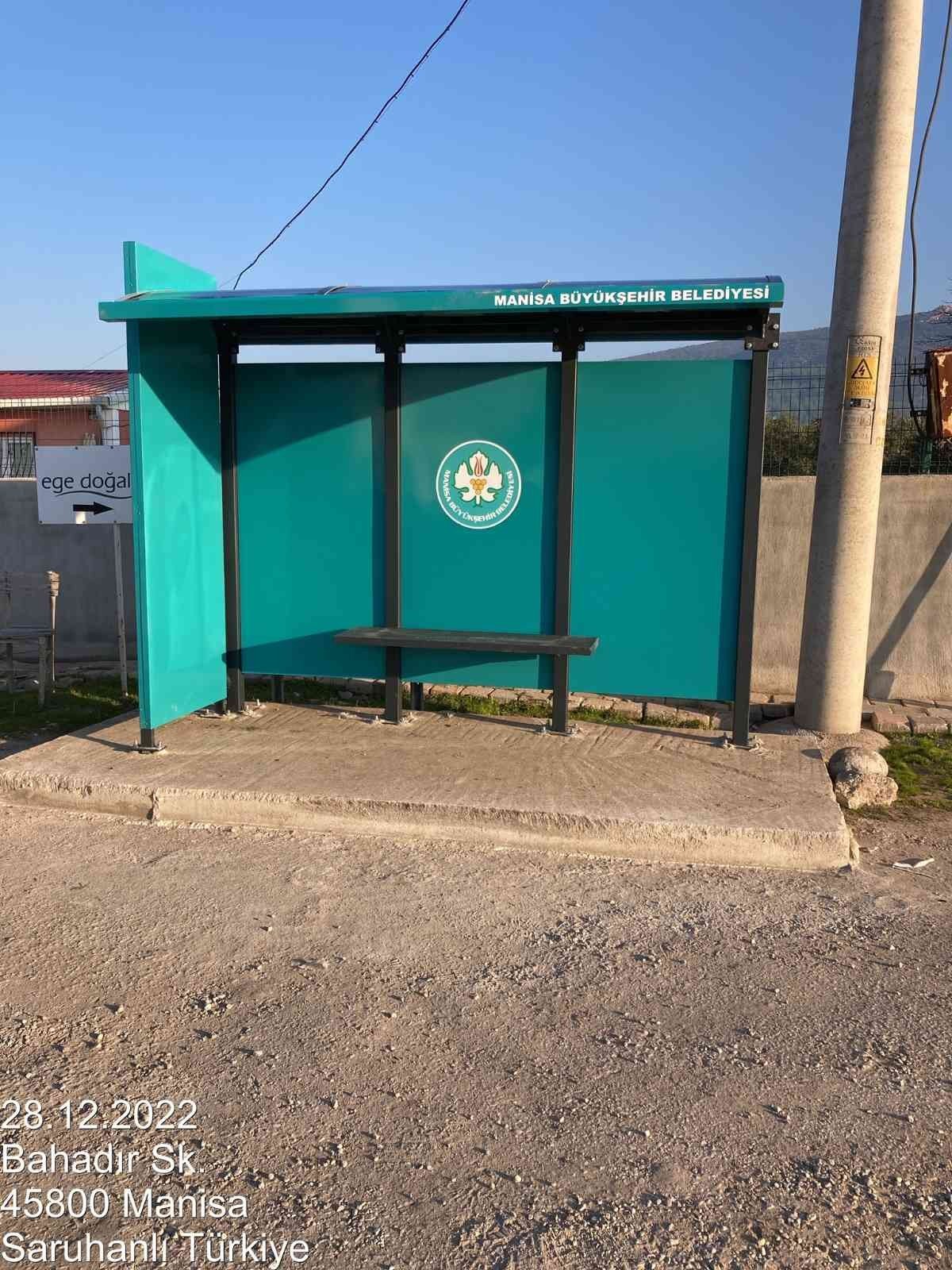 Saruhanlı’nın mahallelerinde durak çalışmaları tamamlandı