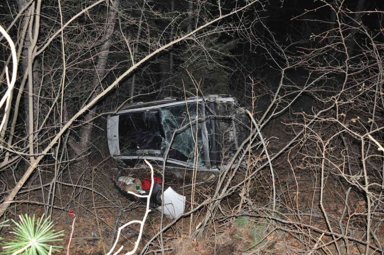 Kontrolden çıkan otomobil 30 metreden yuvarlandı: 2 yaralı