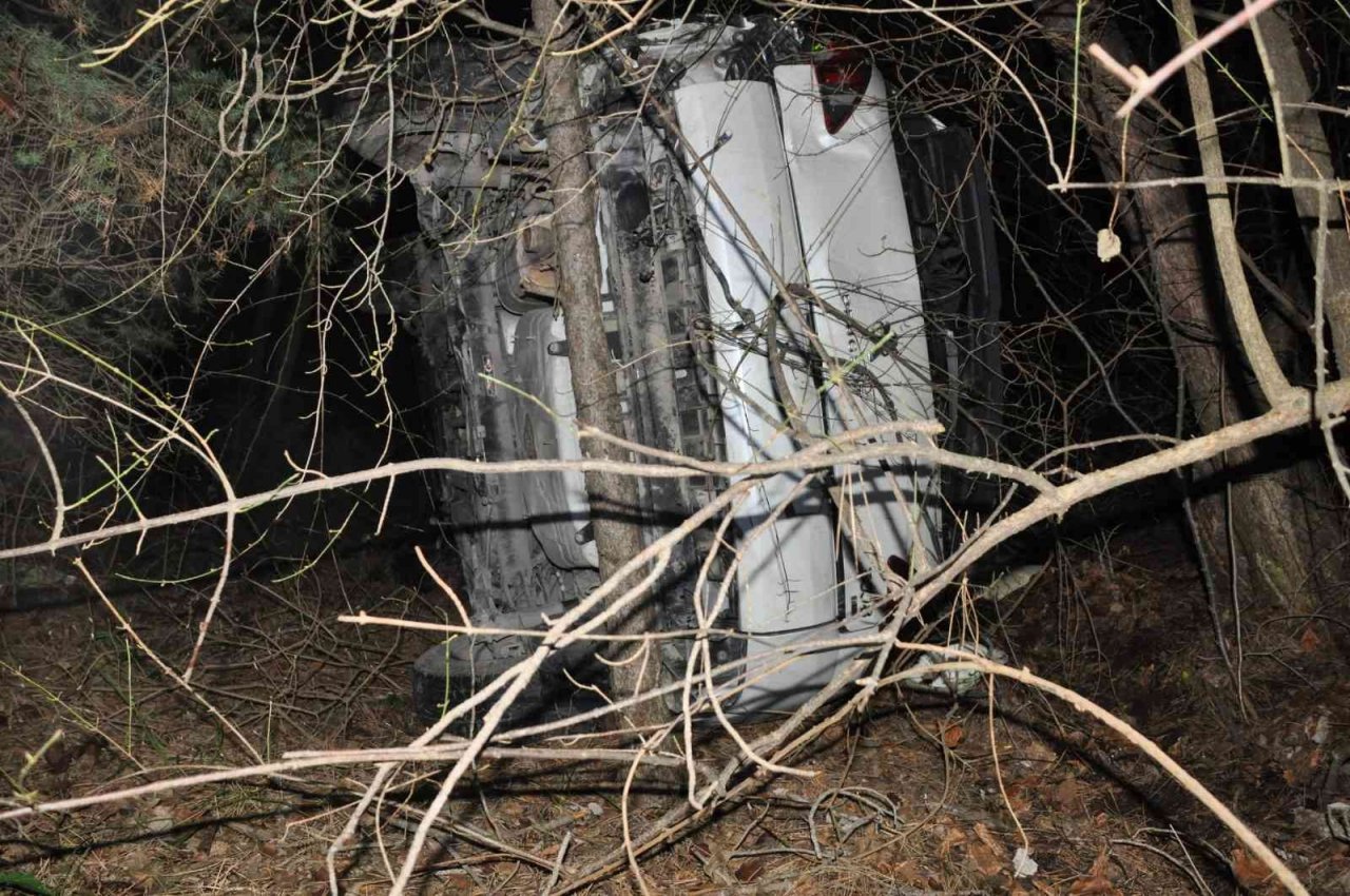 Kontrolden çıkan otomobil 30 metreden yuvarlandı: 2 yaralı