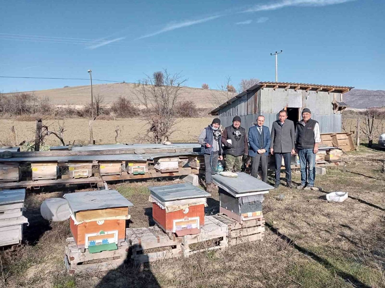 Seben’de arı kenesine karşı ilaçlama yapıldı