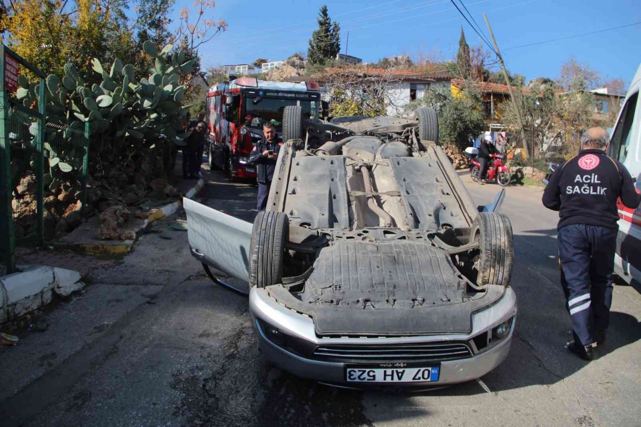 Kursiyer takla attı, eğitmen kaçtı