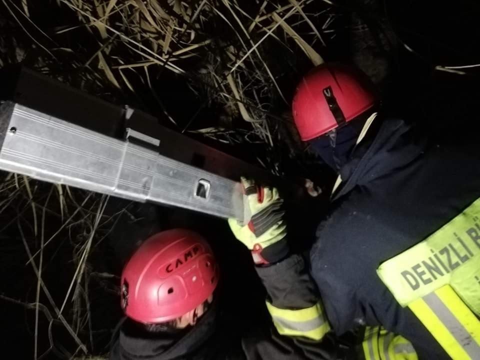 Kuyuda mahsur kalan köpeği itfaiye kurtardı