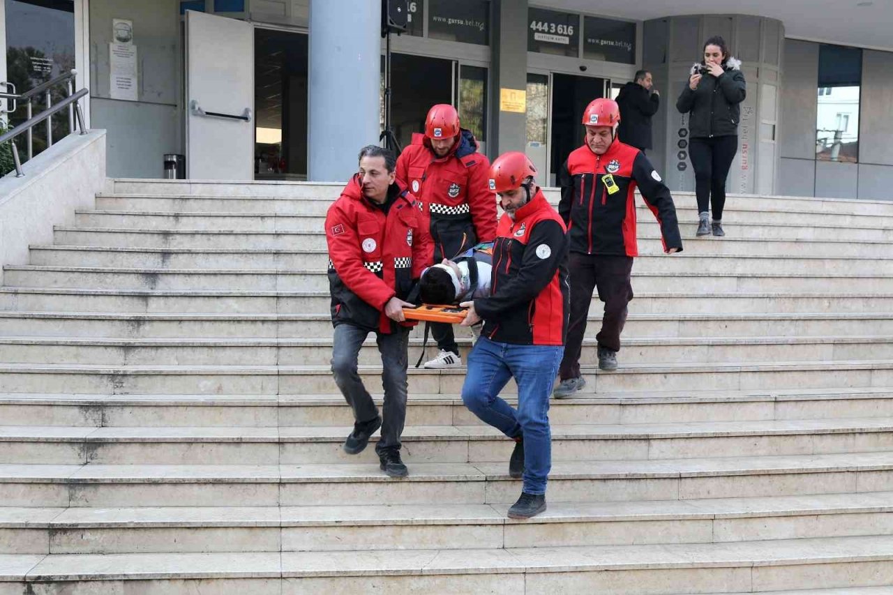 Gürsu Belediyesi’nde tatbikat