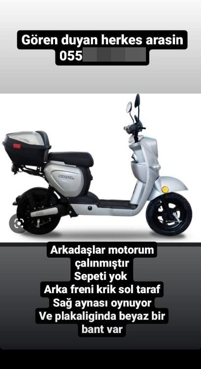 Motosiklet hırsızı güvenlik kamerasına yakalandı
