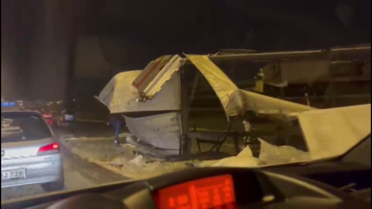 Otomobile çarpmamak isterken kaza yaptı