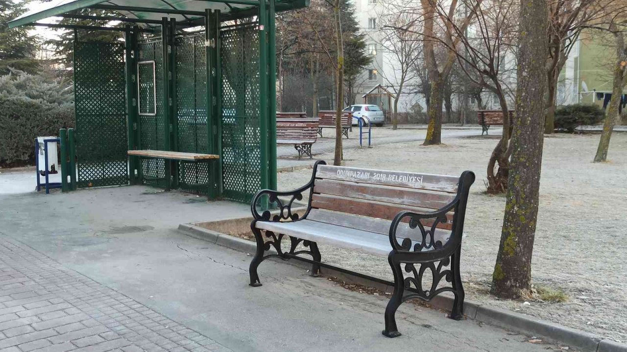 Eskişehir’de soğuyan hava kırağıyı beraberinde getirdi