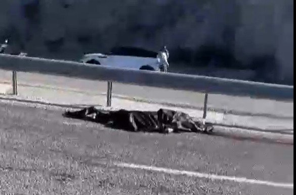 Tüp yüklü kamyon uçuruma yuvarlandı