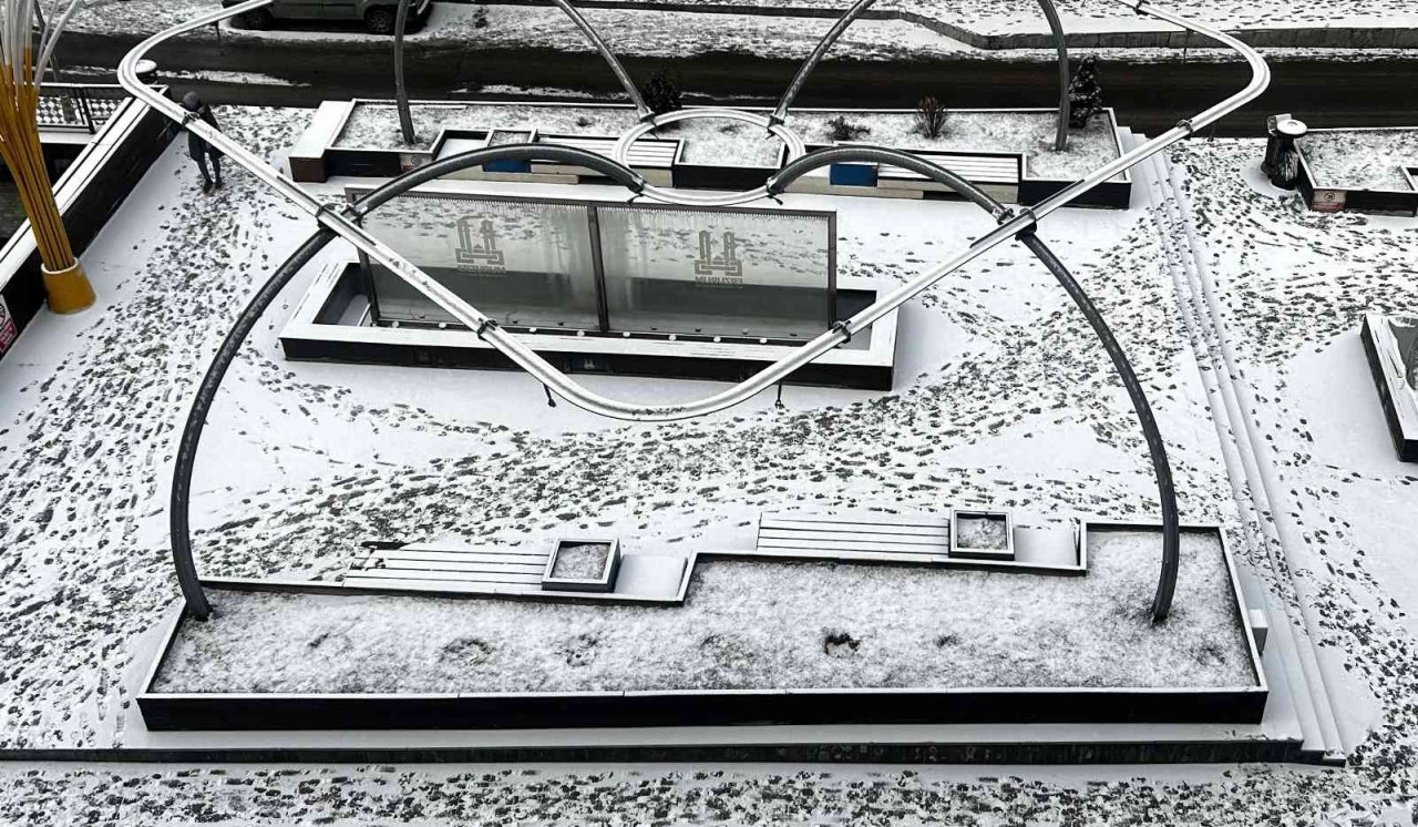 Erzurum güne karla uyandı