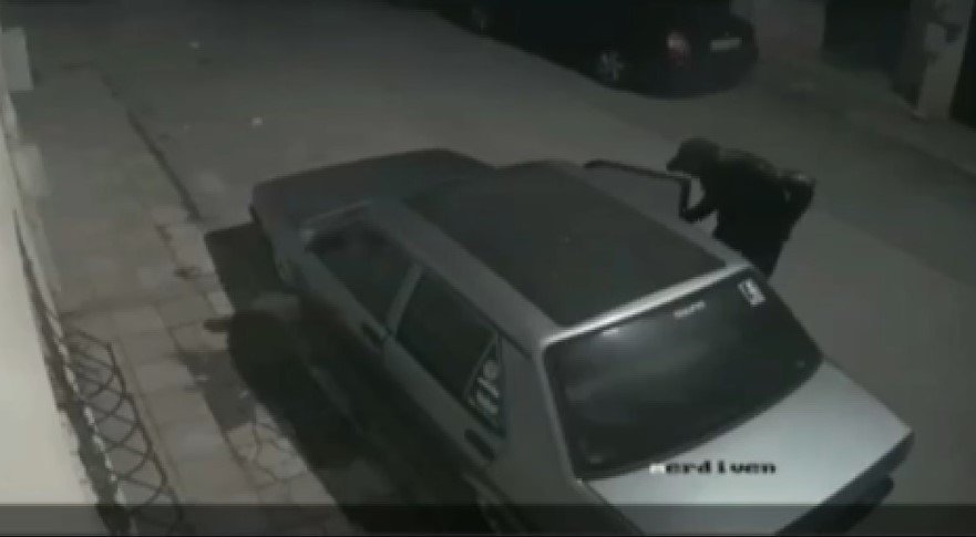 Oto faresi güvenlik kameralarına yakalandı