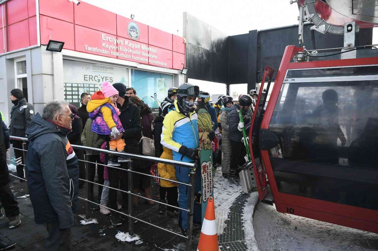 Başkan Büyükkılıç, Yerli ve Yabancı Turistlerle Erciyes’te Buluştu