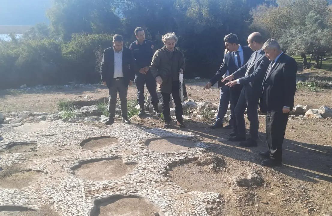 Köyceğiz Kaunos Antik Kenti’nde incelemelerde bulunuldu