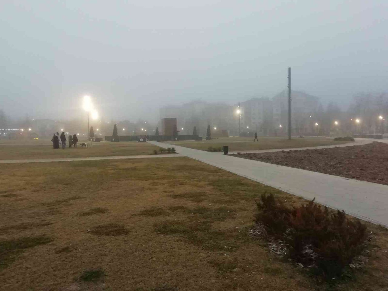 Soğuk havaya rağmen spor yapmaya devam ettiler