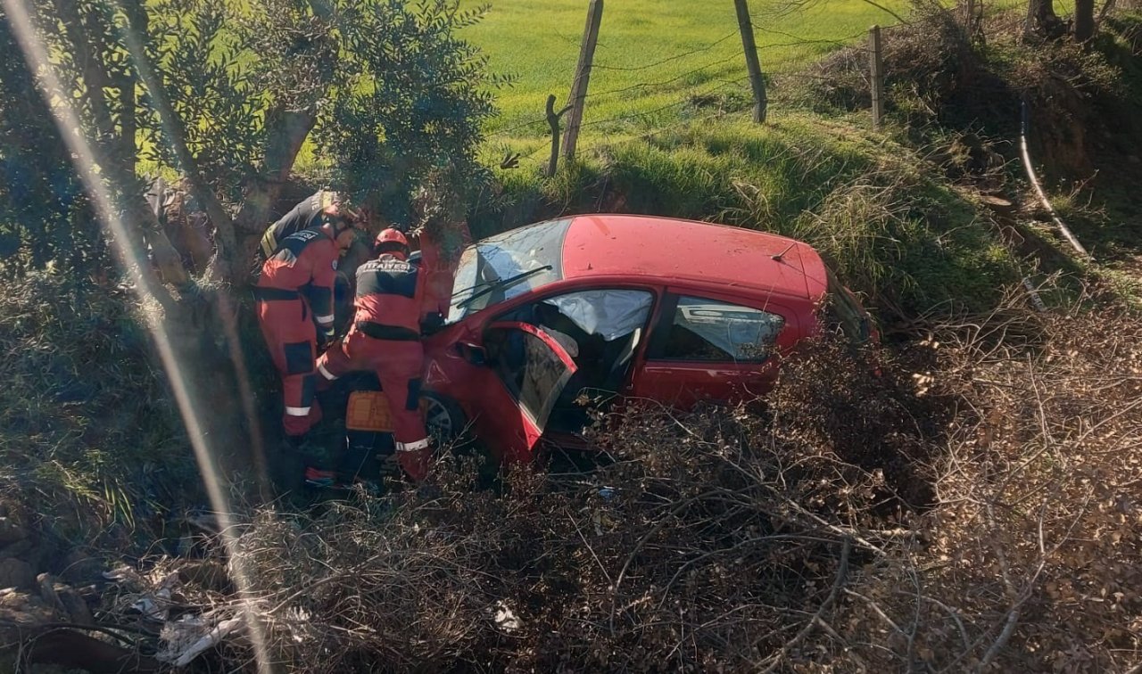 Kontrolden çıkan otomobil tarlaya uçtu: 1 ölü
