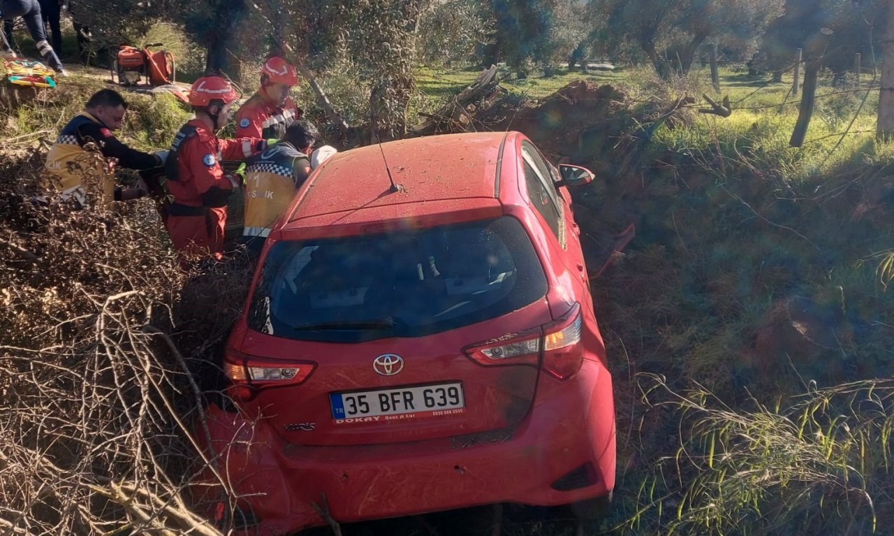 Kontrolden çıkan otomobil tarlaya uçtu: 1 ölü