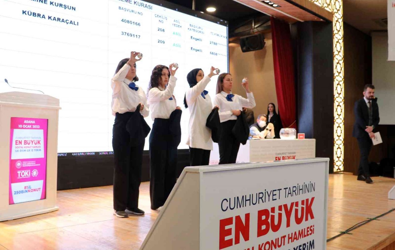 Adana’da 6 bin 356 konut için kuralar çekilmeye başlandı