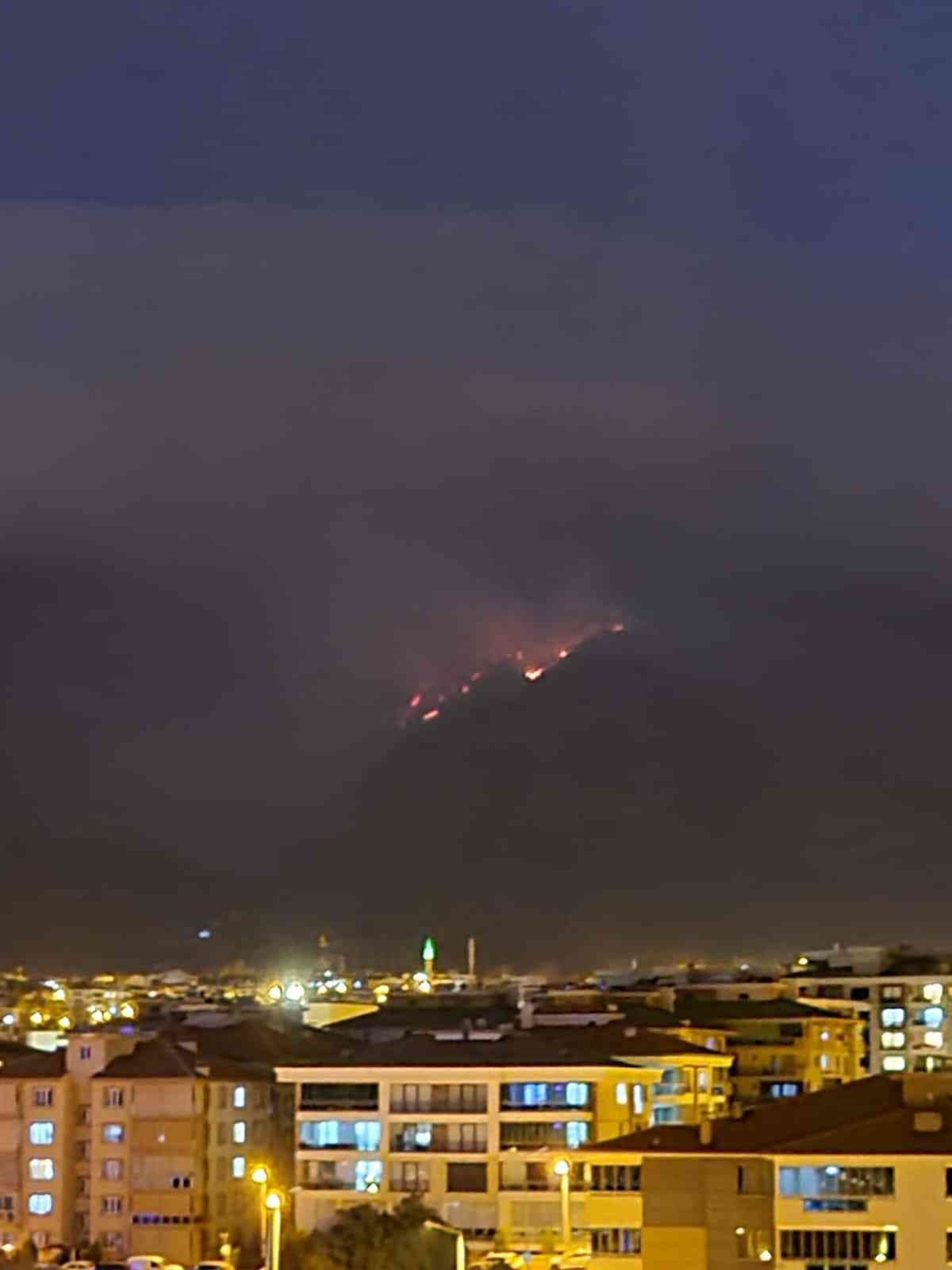 Sarp arazide devam eden yangın kısmen kontrol altına alındı
