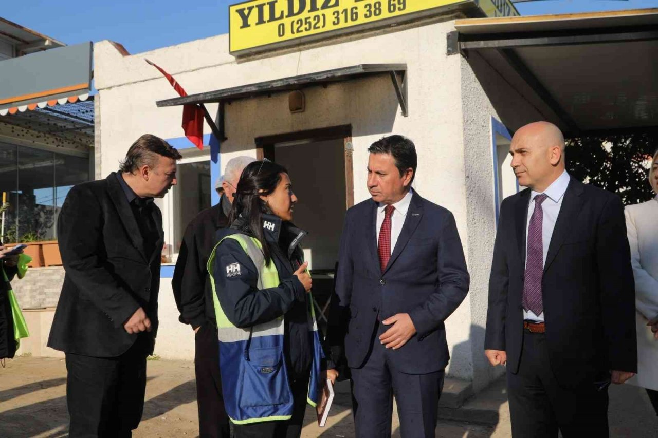 Başkan Aras, Dere Sokak’ta incelemelerde bulundu