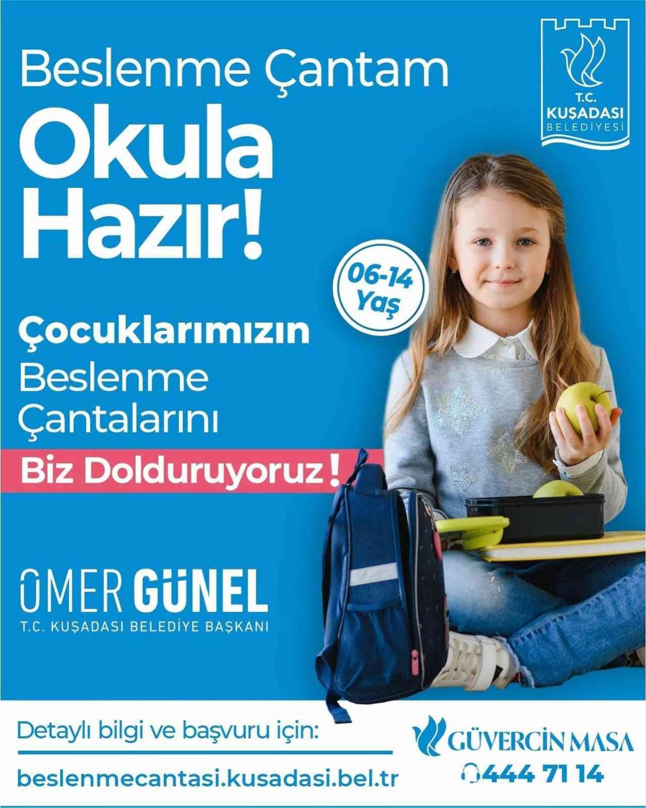 Kuşadası’nda çocukların beslenme çantalarını Kuşadası Belediyesi hazırlayacak