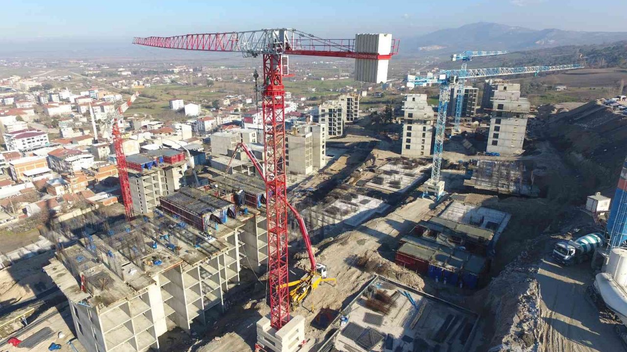 70 gün önce başlamıştı, TOKİ daireleri hızla yükseliyor