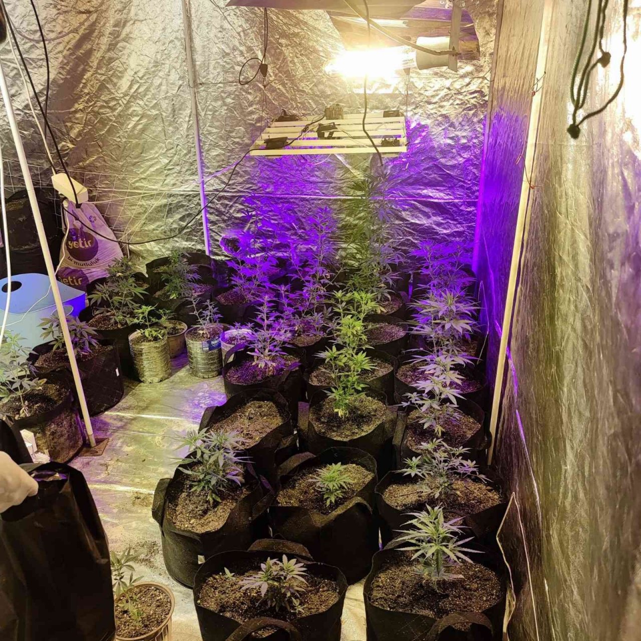 Evinin iki odasını uyuşturucu imalathanesine çevirdi