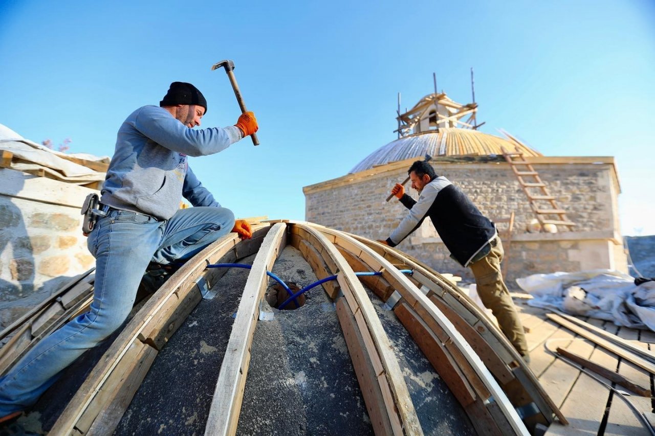 388 yıllık Hoca Hasan Hamamında restorasyon çalışmaları sürüyor