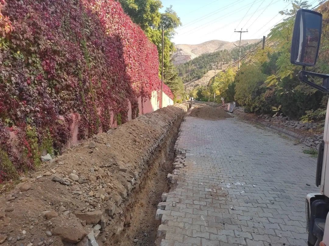 Keban’da doğal gaz hattı çalışmaları başladı