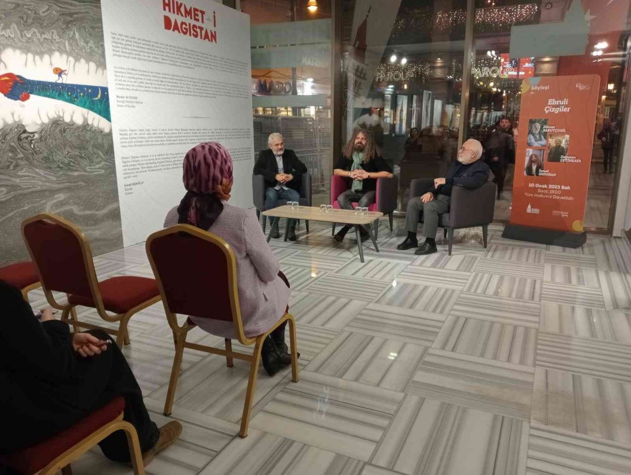 Usta sanatçılar Ebruli Çizgiler Söyleşisi’nde buluştu