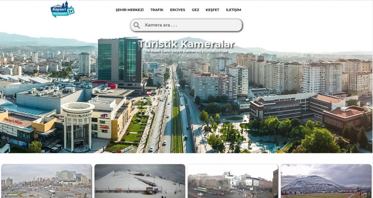 Büyükşehir’in kameraları ile dünya Kayseri’yi izliyor