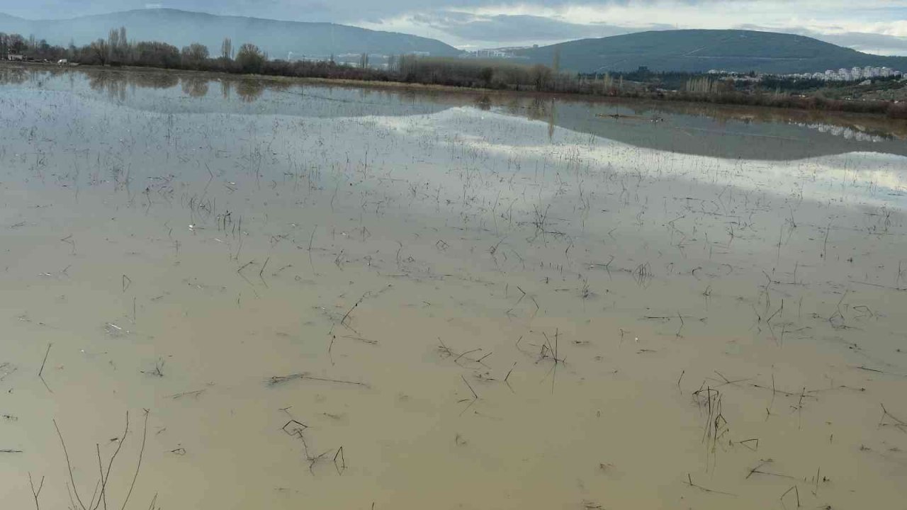 Karabağlar Yaylası yağışlar sonrası göle döndü
