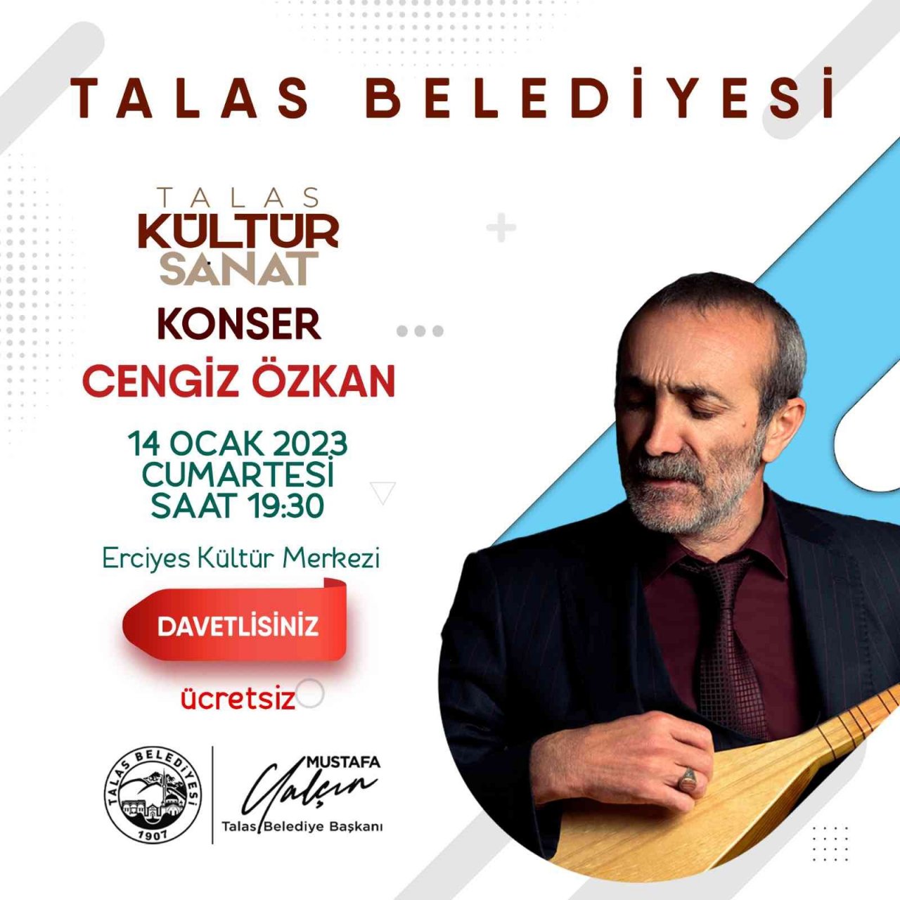 Talas’ta Cengiz Özkan Konseri Heyecanı