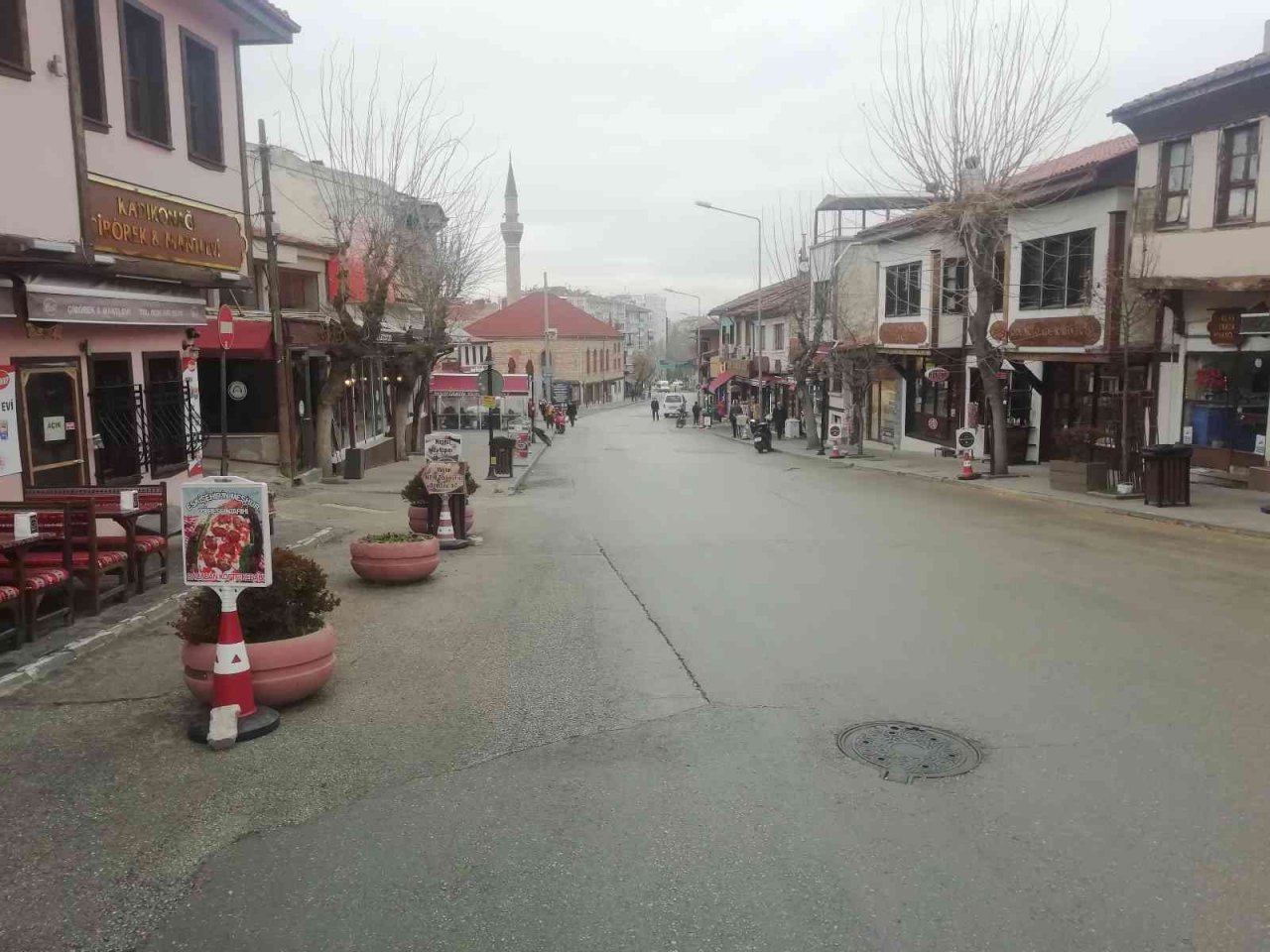 Tarihi Odunpazarı bölgesi boş kaldı