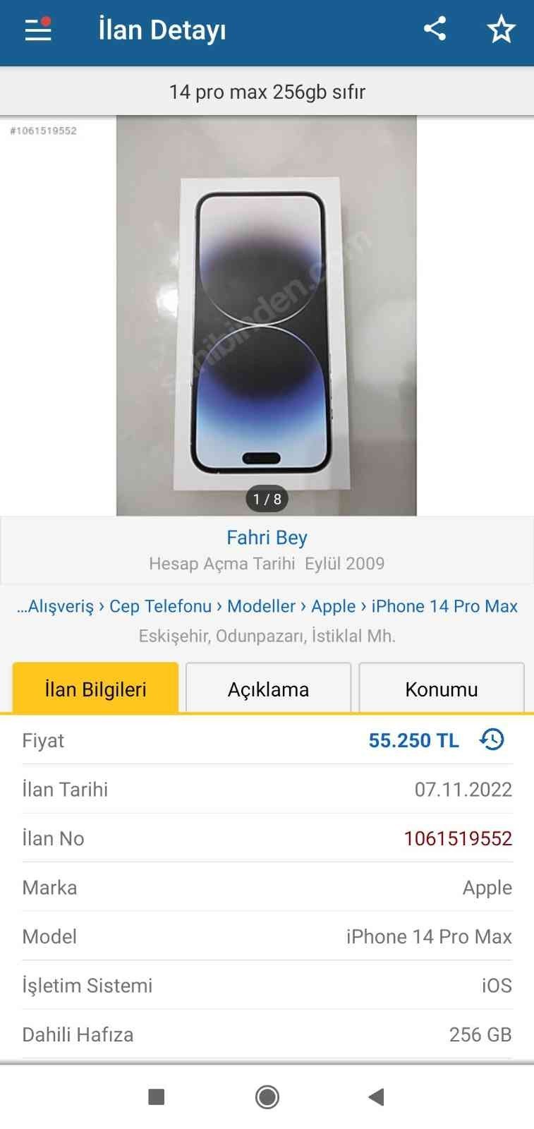 Başkasına ait telefonu sattı