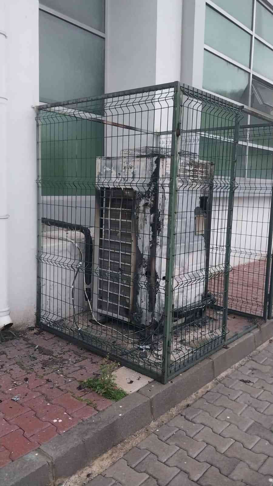 Klima motorunda çıkan yangın söndürüldü