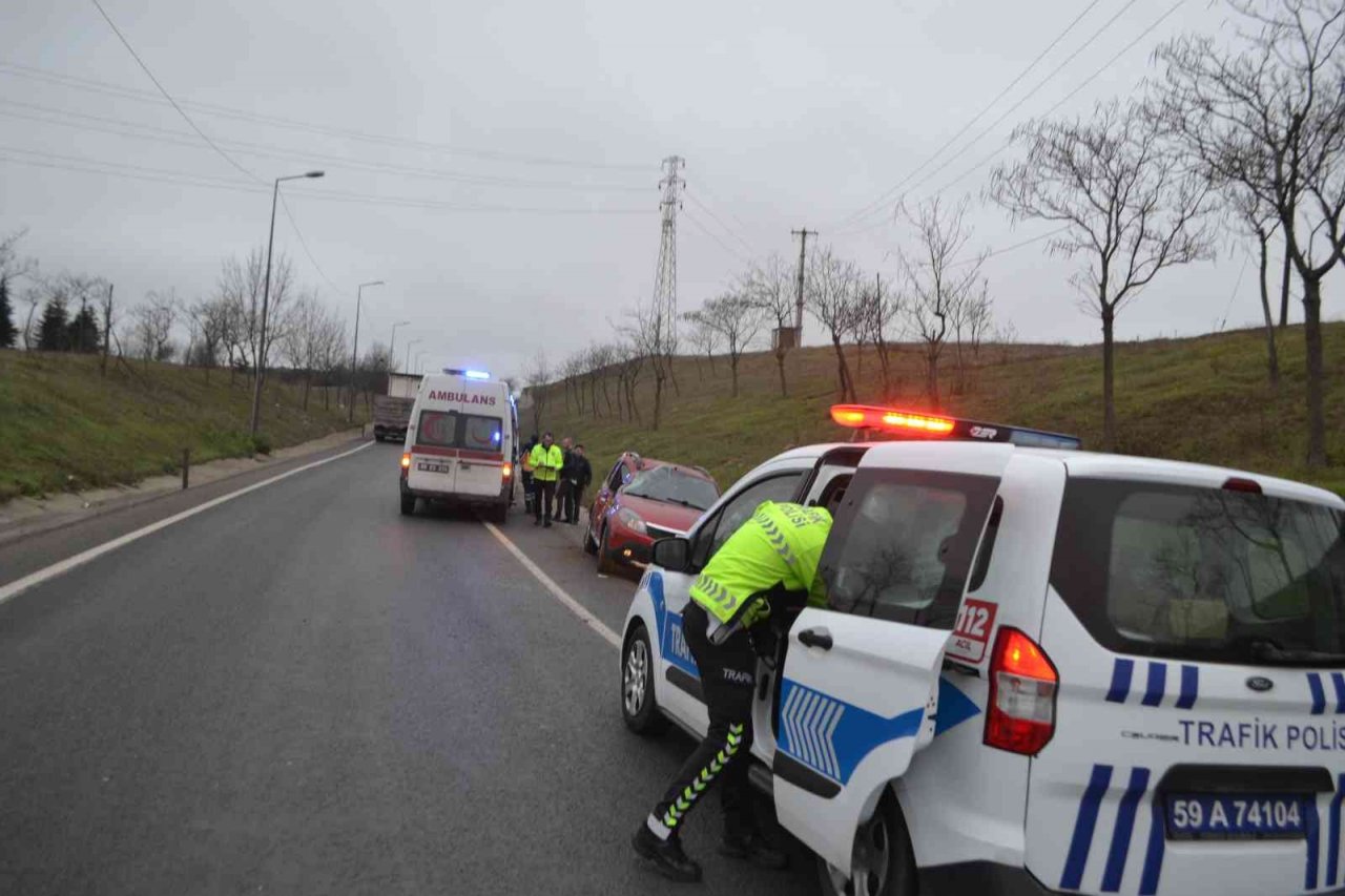 Tekirdağ’da otomobil takla attı: 1 yaralı