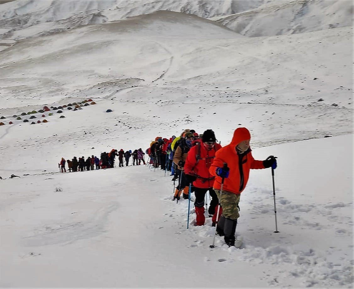 Aydınlı dağcı Sarıkamış şehitleri için tırmandı