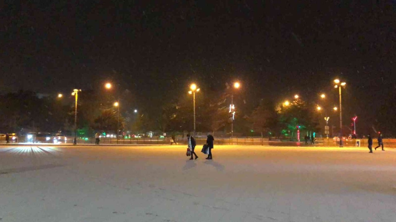 Erzurum’da kar yağışı