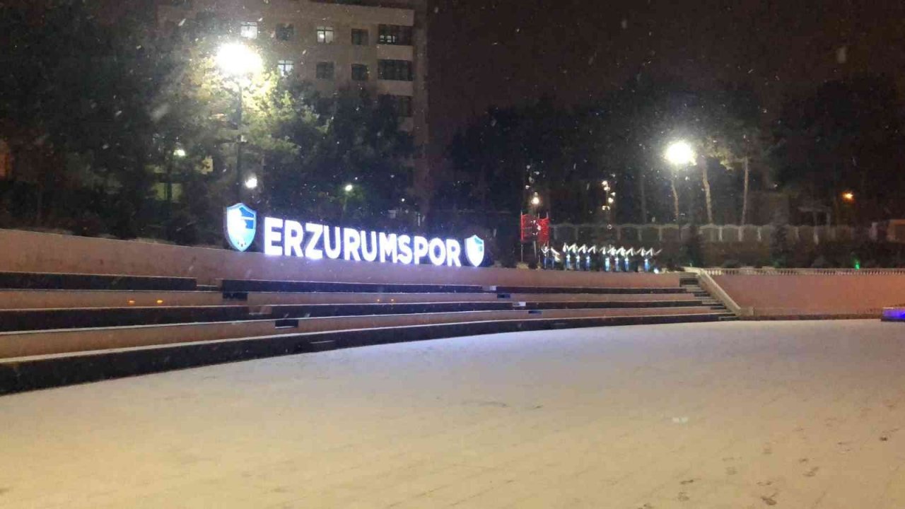 Erzurum’da kar yağışı